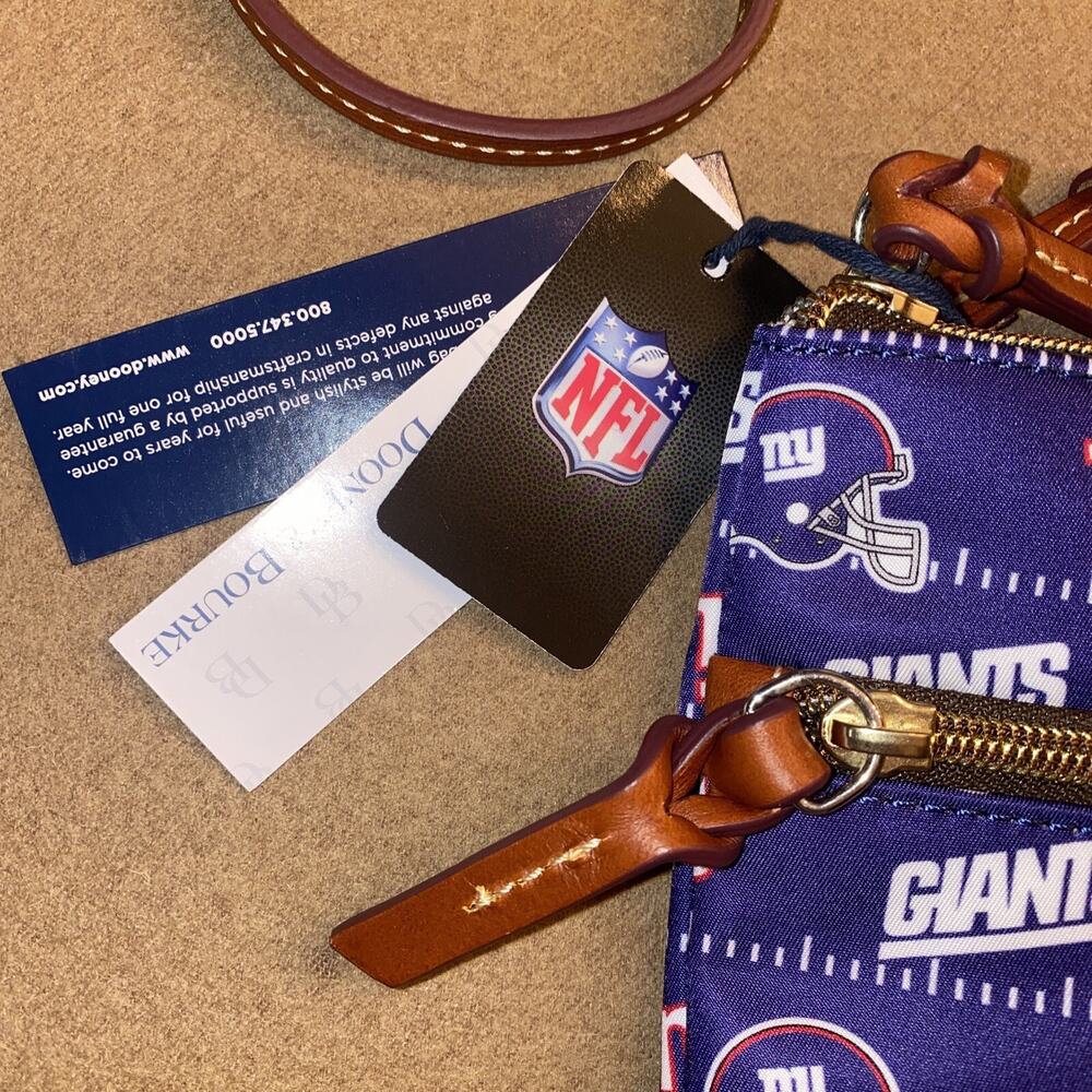 Dooney & Bourke X NY Giants Signature Small Zip Crossbody Purse - Picture 4 of 12